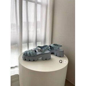 Prada raffia sandals 36-42 blue light Shoes