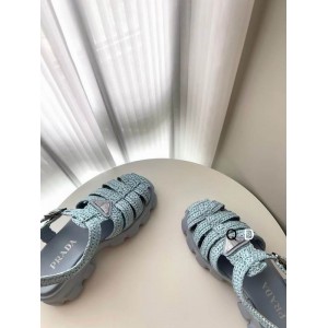 Prada raffia sandals 36-42 blue light Shoes