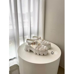 Prada raffia sandals 36-42 white Shoes