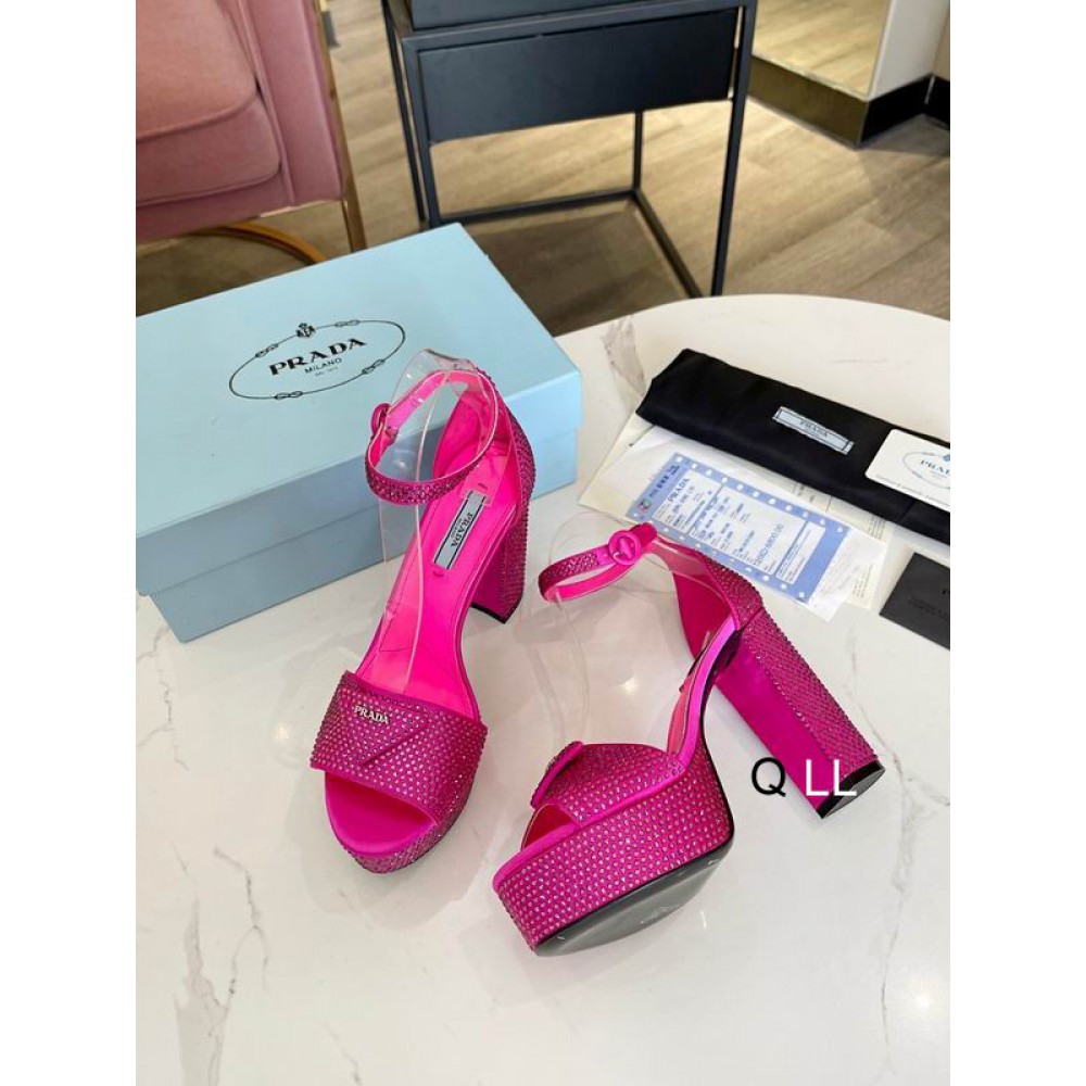 Prada high heel 13cm crystals fuschia 36-42 Shoes