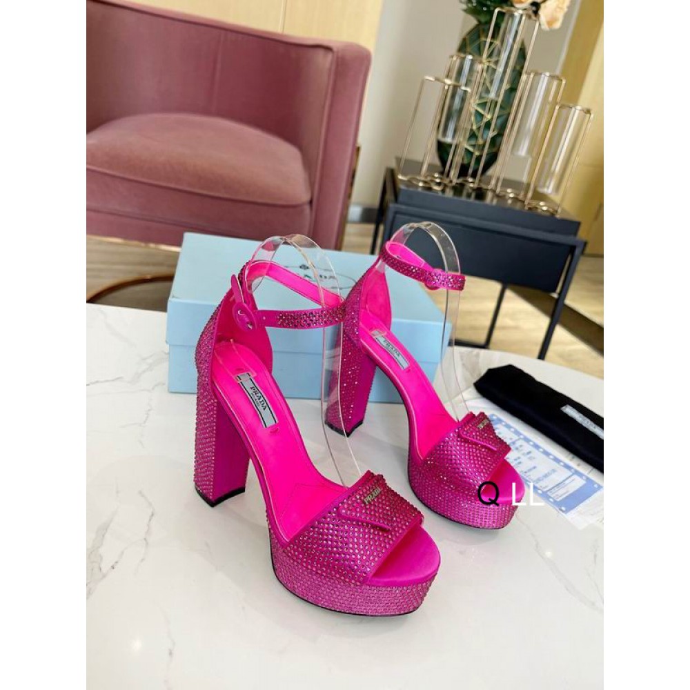 Prada high heel 13cm crystals fuschia 36-42 Shoes
