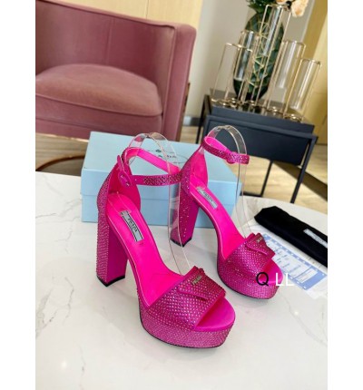Prada high heel 13cm crystals fuschia 36-42