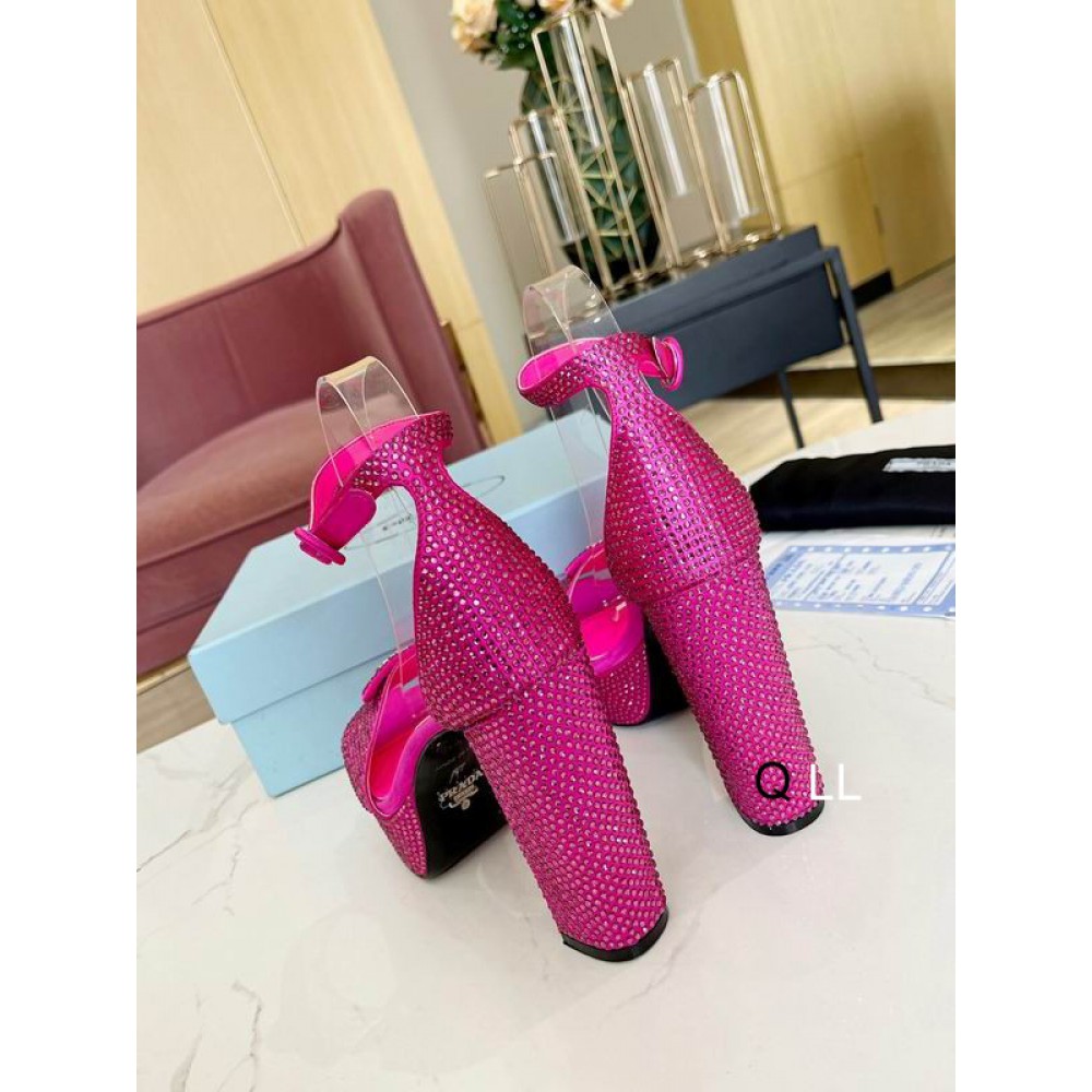 Prada high heel 13cm crystals fuschia 36-42 Shoes