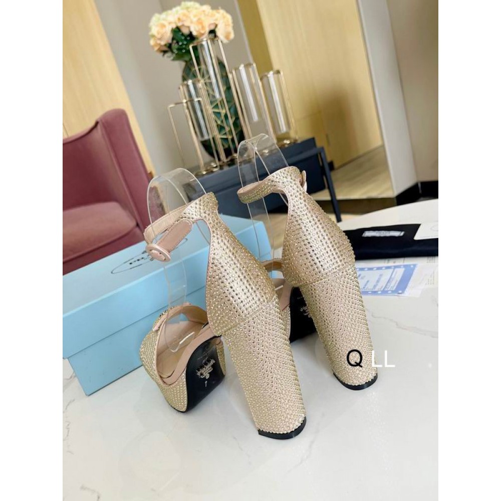 Prada high heel 13cm crystals beige 36-42 Shoes