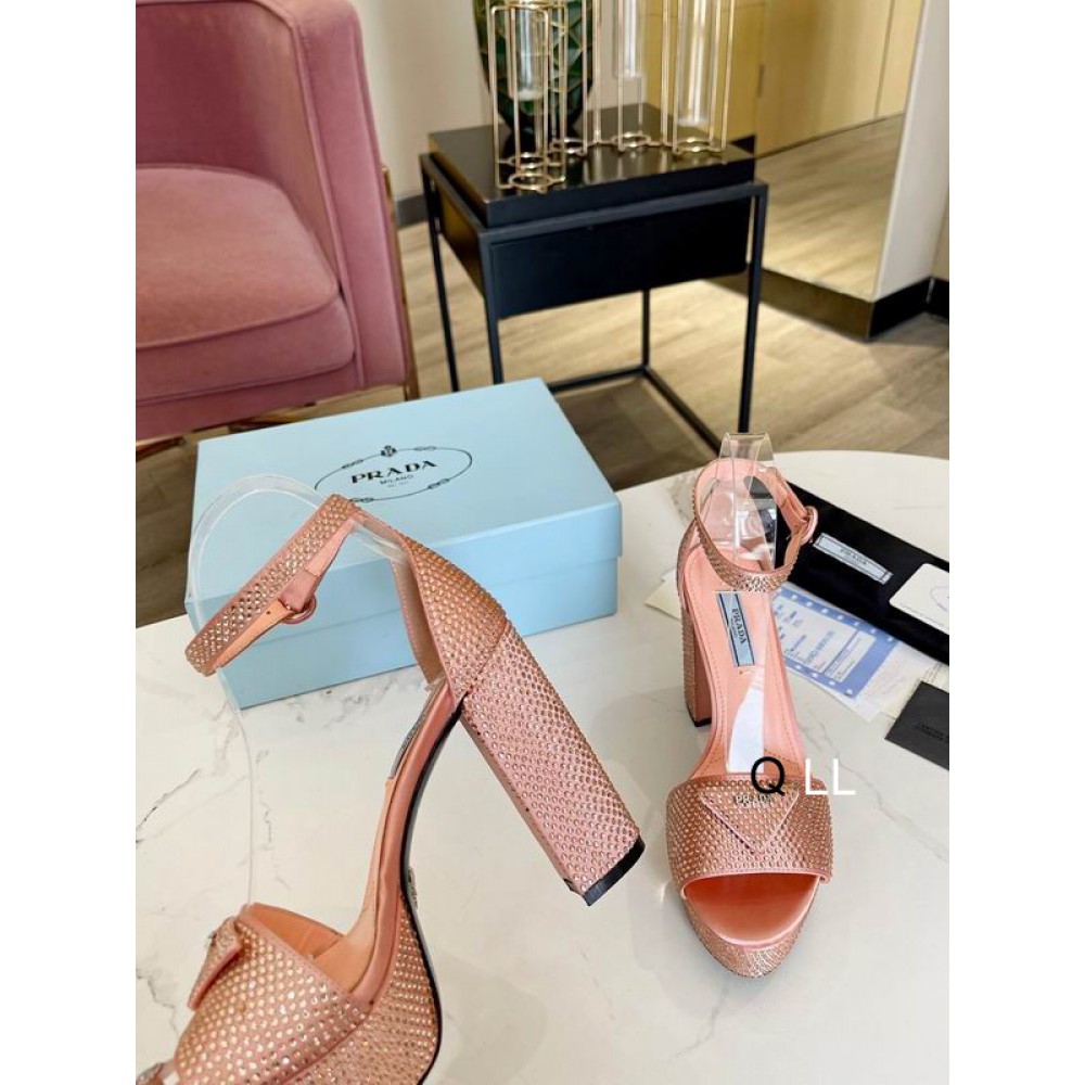 Prada high heel 13cm crystals pink 36-42 Shoes