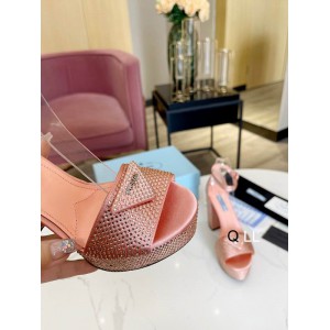 Prada high heel 13cm crystals pink 36-42 Shoes