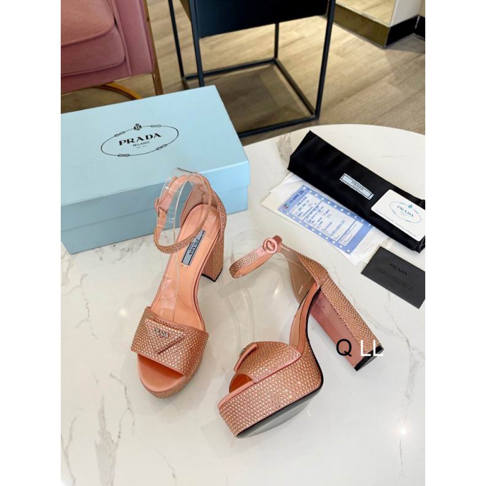 Prada high heel 13cm crystals pink 36-42 Shoes