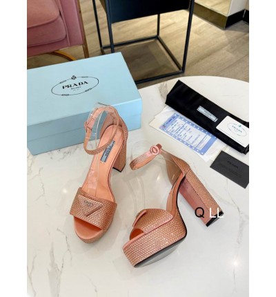 Prada high heel 13cm crystals pink 36-42