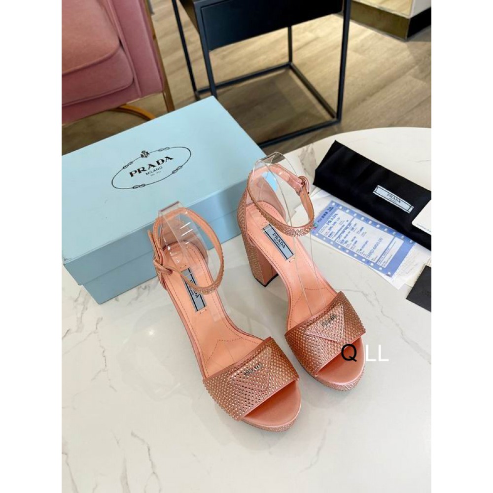 Prada high heel 13cm crystals pink 36-42 Shoes