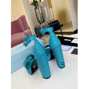 Prada high heel 13cm crystals blue 36-42 Shoes