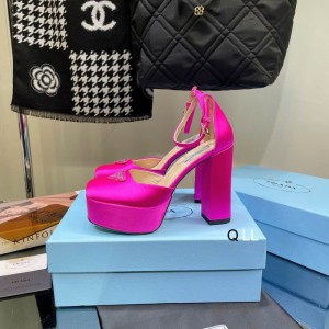 Prada sandals satin high 11cm fuschia 36-42 Shoes