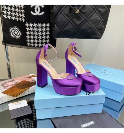 Prada sandals satin high 11cm purple 36-42