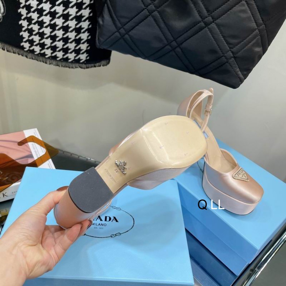 Prada sandals satin high 11cm beige 36-42 Shoes