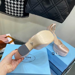 Prada sandals satin high 11cm beige 36-42 Shoes