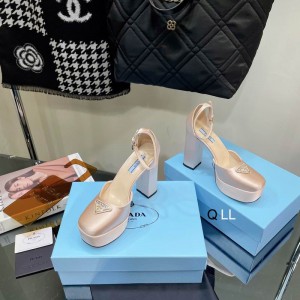 Prada sandals satin high 11cm beige 36-42 Shoes