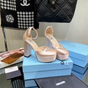 Prada sandals satin high 11cm beige 36-42 Shoes