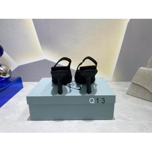 Prada satin slingback 7.5cm crystals 36-41 silver Shoes