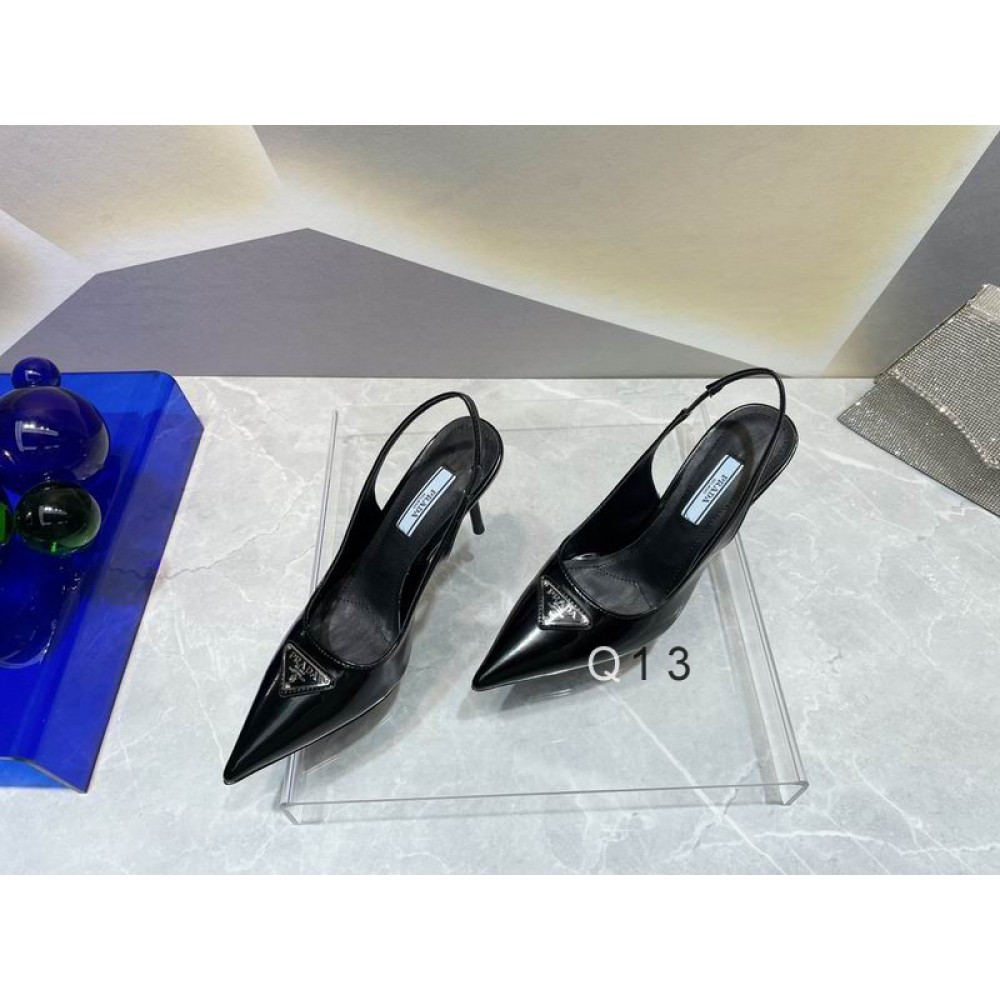 Prada patent leather slingback pumps 7.5cm black 36-41 Shoes