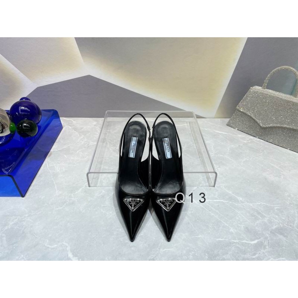 Prada patent leather slingback pumps 7.5cm black 36-41 Shoes