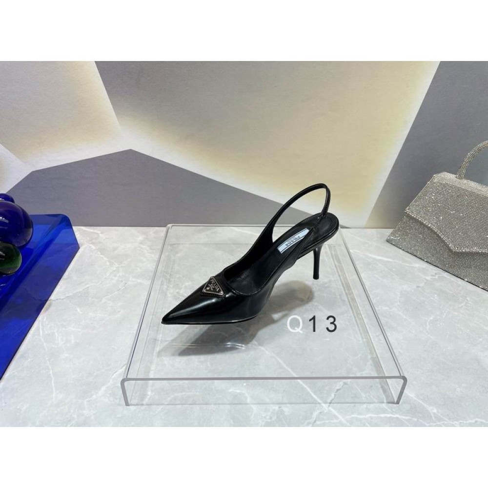 Prada patent leather slingback pumps 7.5cm black 36-41 Shoes