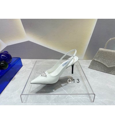 Prada patent leather slingback pumps 7.5cm white 36-41
