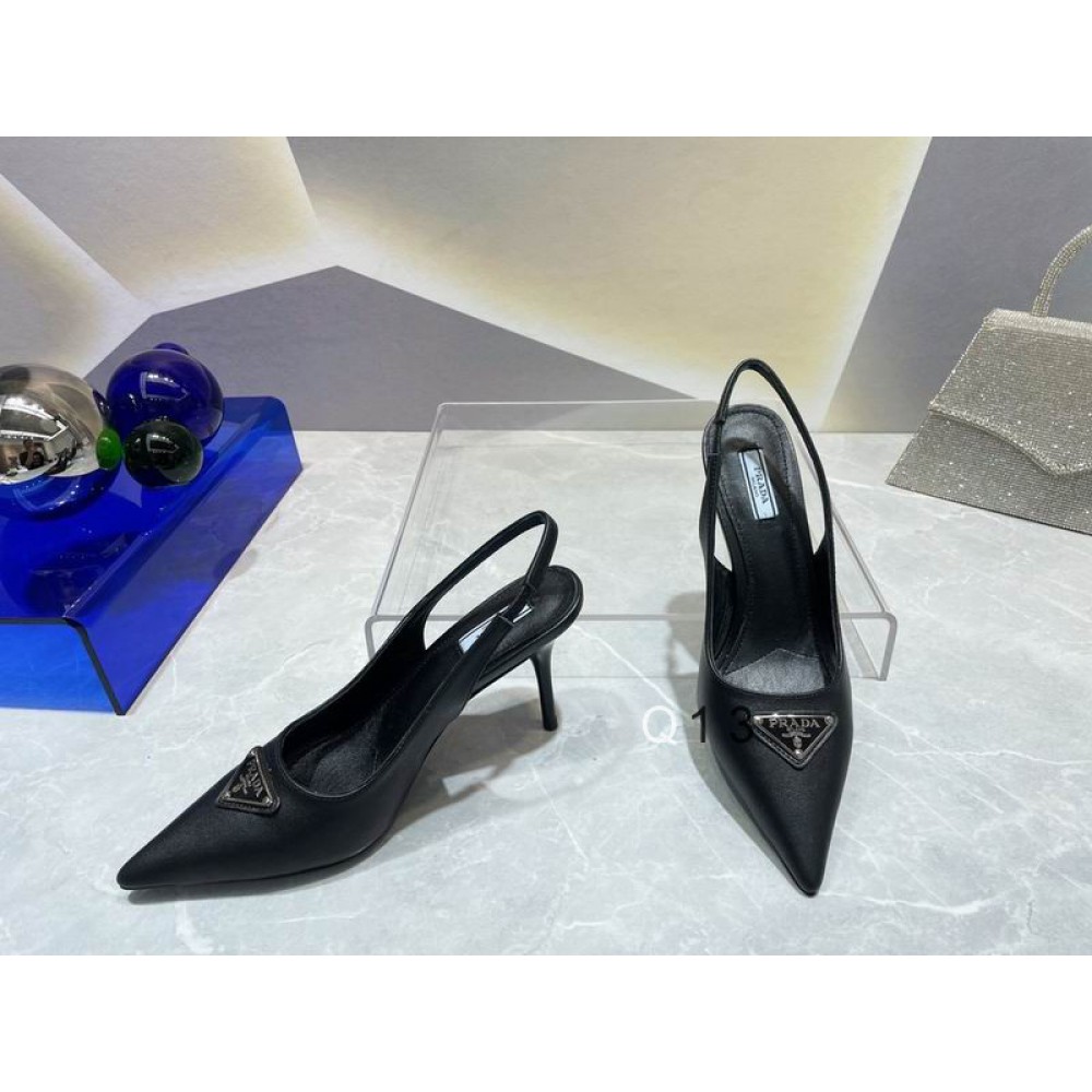 Prada leather slingback pumps 7.5cm black 36-41 Shoes
