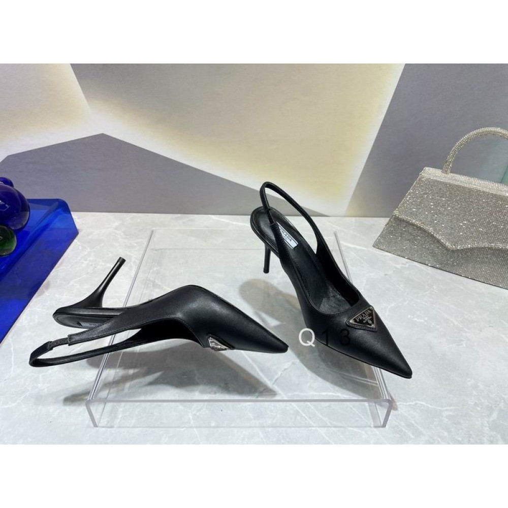Prada leather slingback pumps 7.5cm black 36-41 Shoes