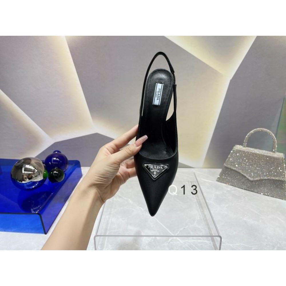 Prada leather slingback pumps 7.5cm black 36-41 Shoes