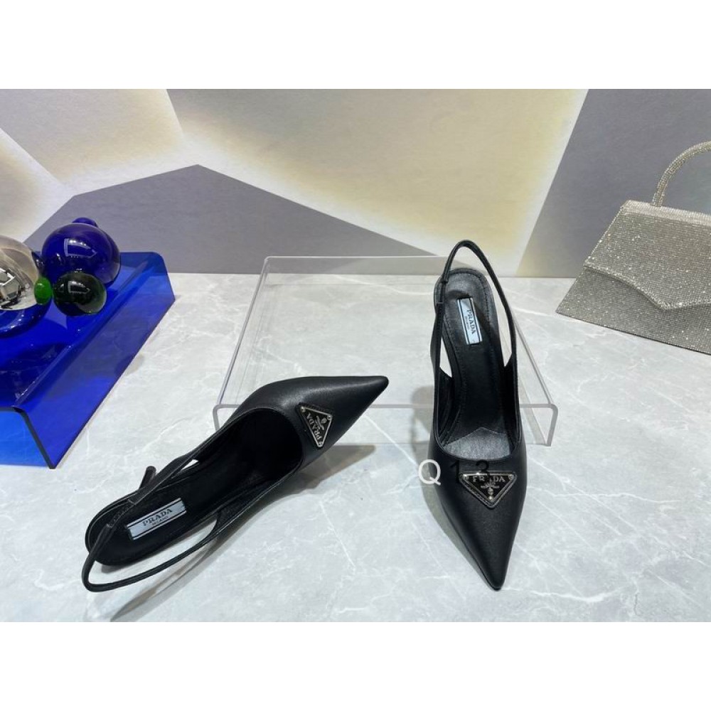 Prada leather slingback pumps 7.5cm black 36-41 Shoes