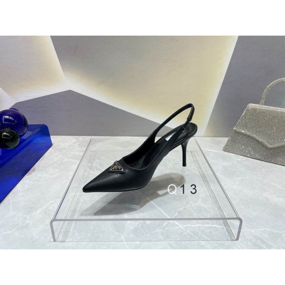 Prada leather slingback pumps 7.5cm black 36-41 Shoes