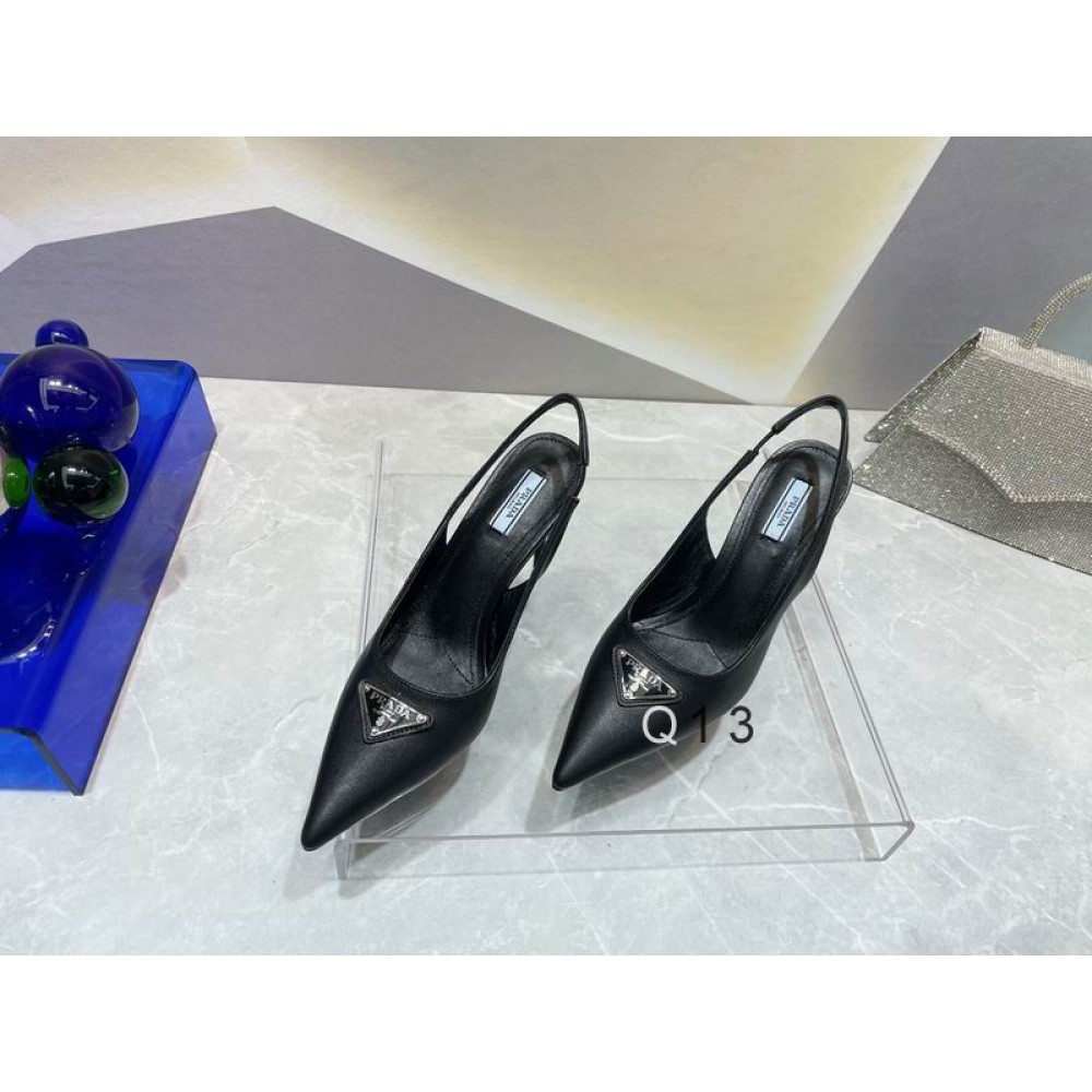 Prada leather slingback pumps 7.5cm black 36-41 Shoes