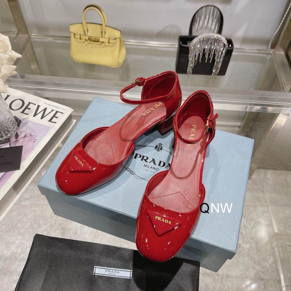 Prada Patent leather pumps ballerinas 3.5cm red 36-42 Shoes