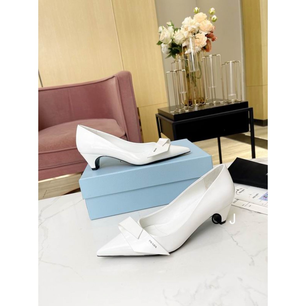 Prada Brushed leather slingback pumps 36-42 4.5cm white Shoes