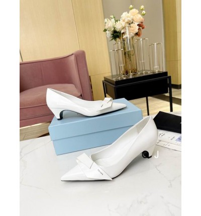 Prada Brushed leather slingback pumps 36-42 4.5cm white