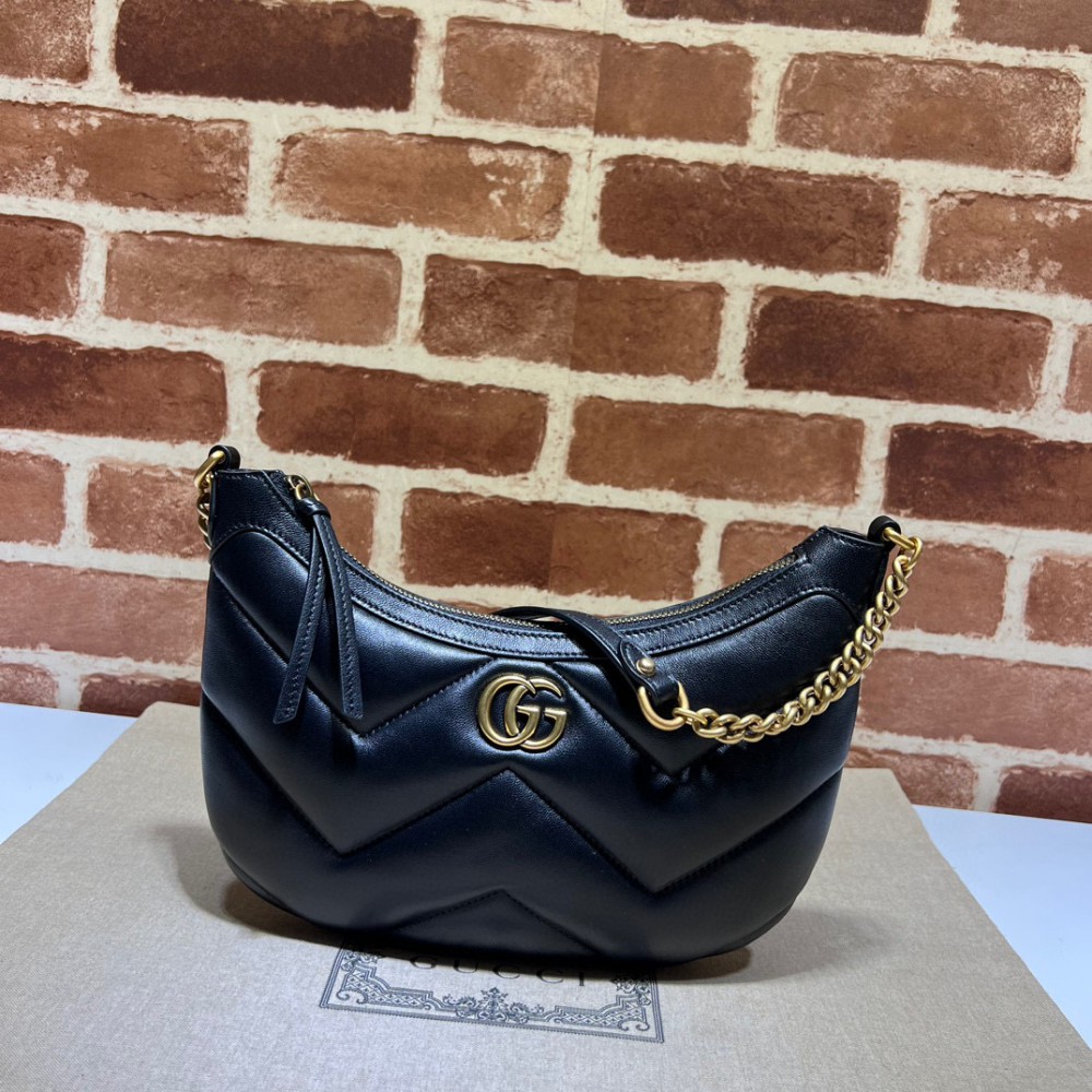 GUCCI MARMONT SMALL SHOULDER BAG 26X17X4CM BLACK Bags