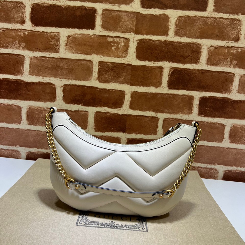 GUCCI MARMONT SMALL SHOULDER BAG 26X17X4CM WHITE Bags