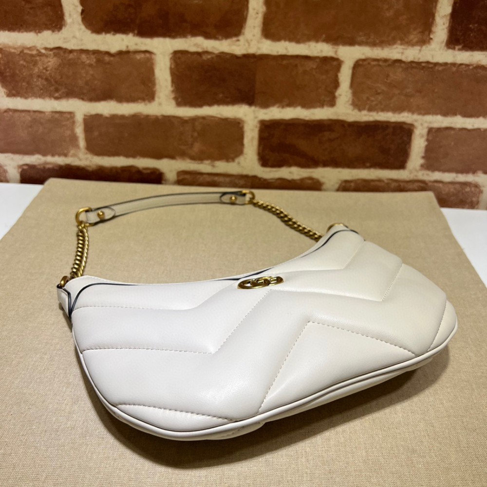 GUCCI MARMONT SMALL SHOULDER BAG 26X17X4CM WHITE Bags