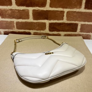 GUCCI MARMONT SMALL SHOULDER BAG 26X17X4CM WHITE Bags