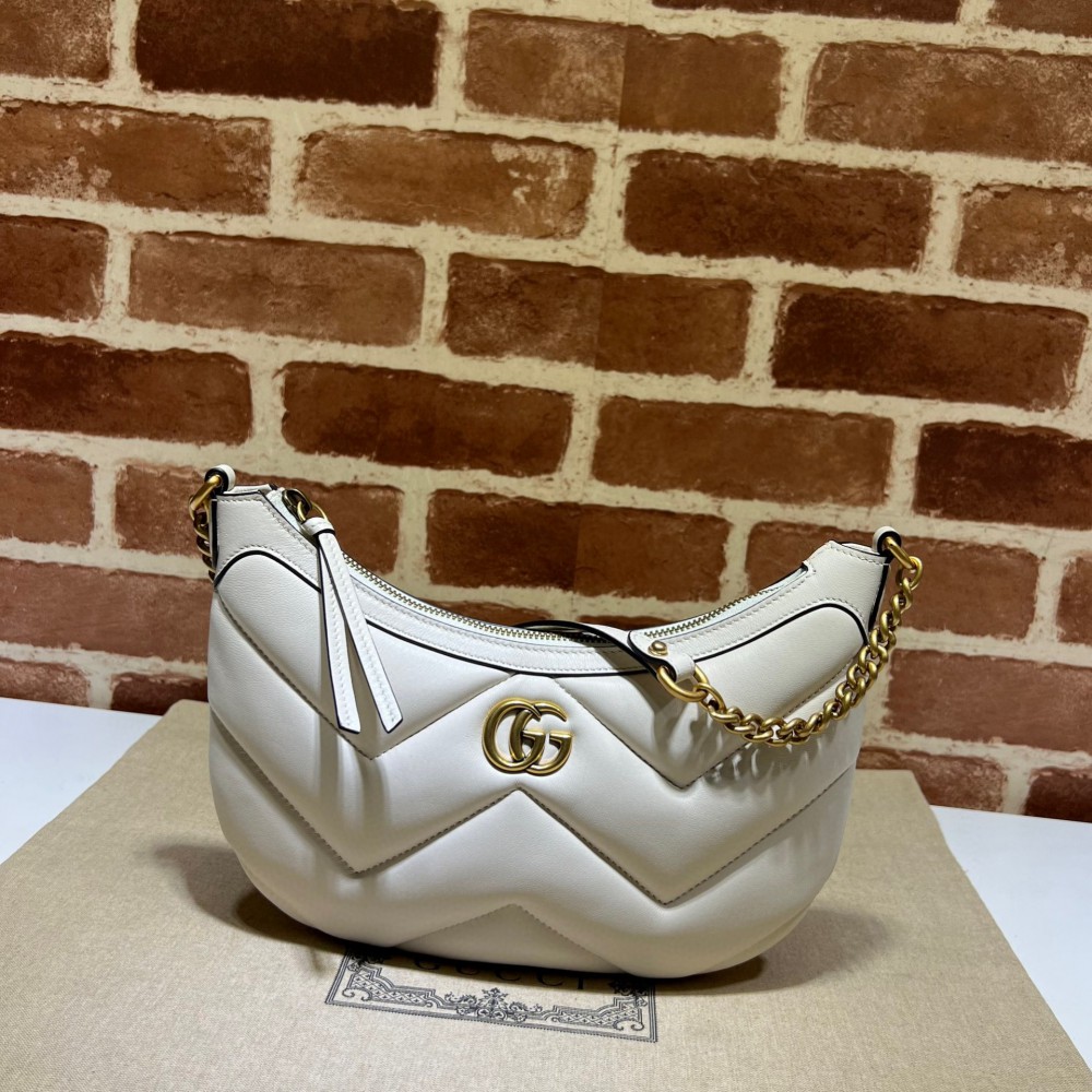 GUCCI MARMONT SMALL SHOULDER BAG 26X17X4CM WHITE Bags