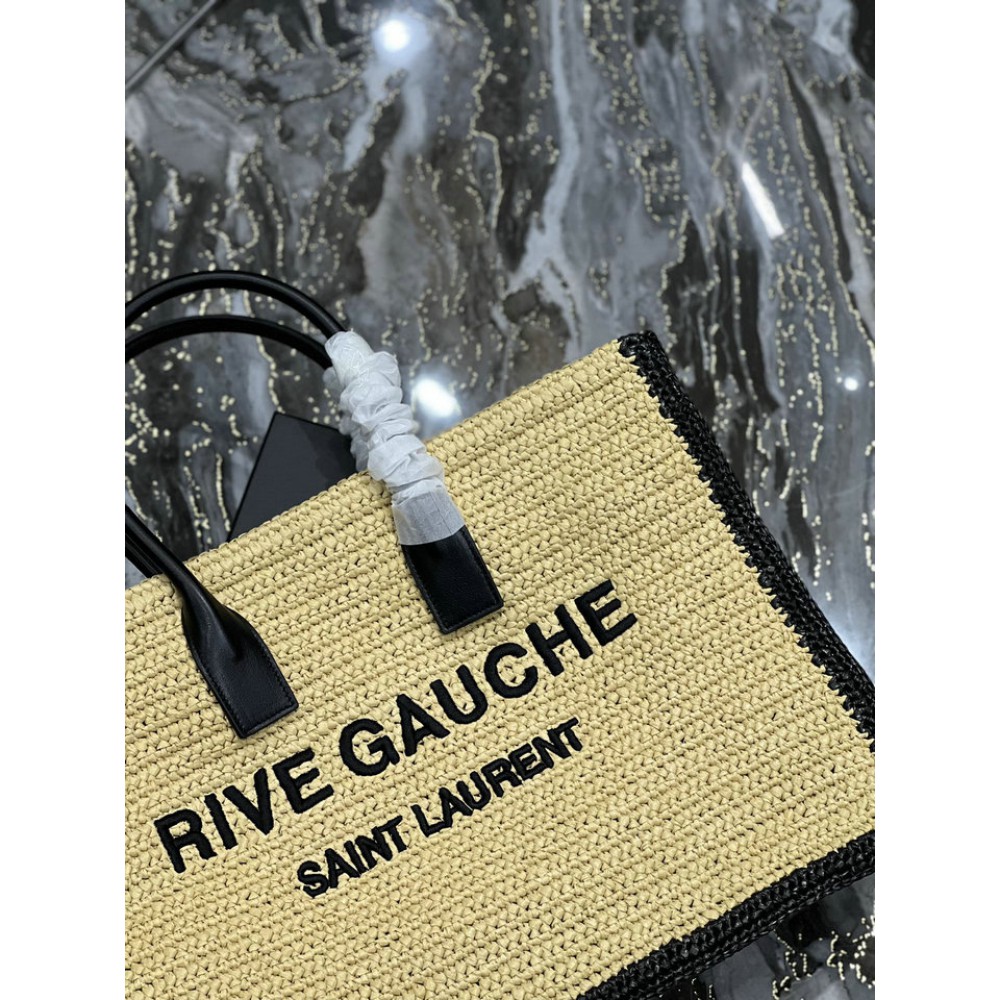 Ysl RIVE GAUCHE large tote bag raffia 48x36x16cm Bags