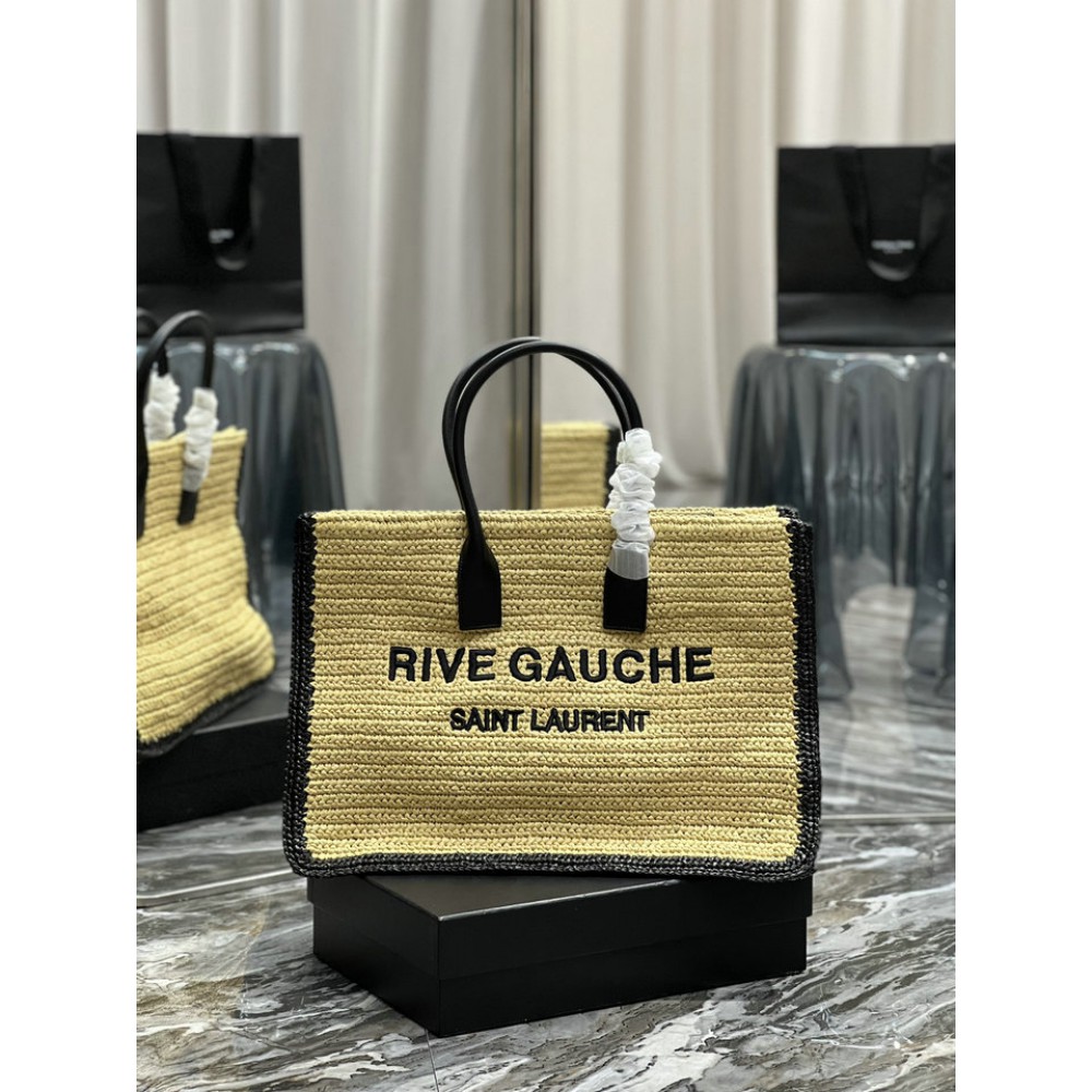 Ysl RIVE GAUCHE large tote bag raffia 48x36x16cm Bags