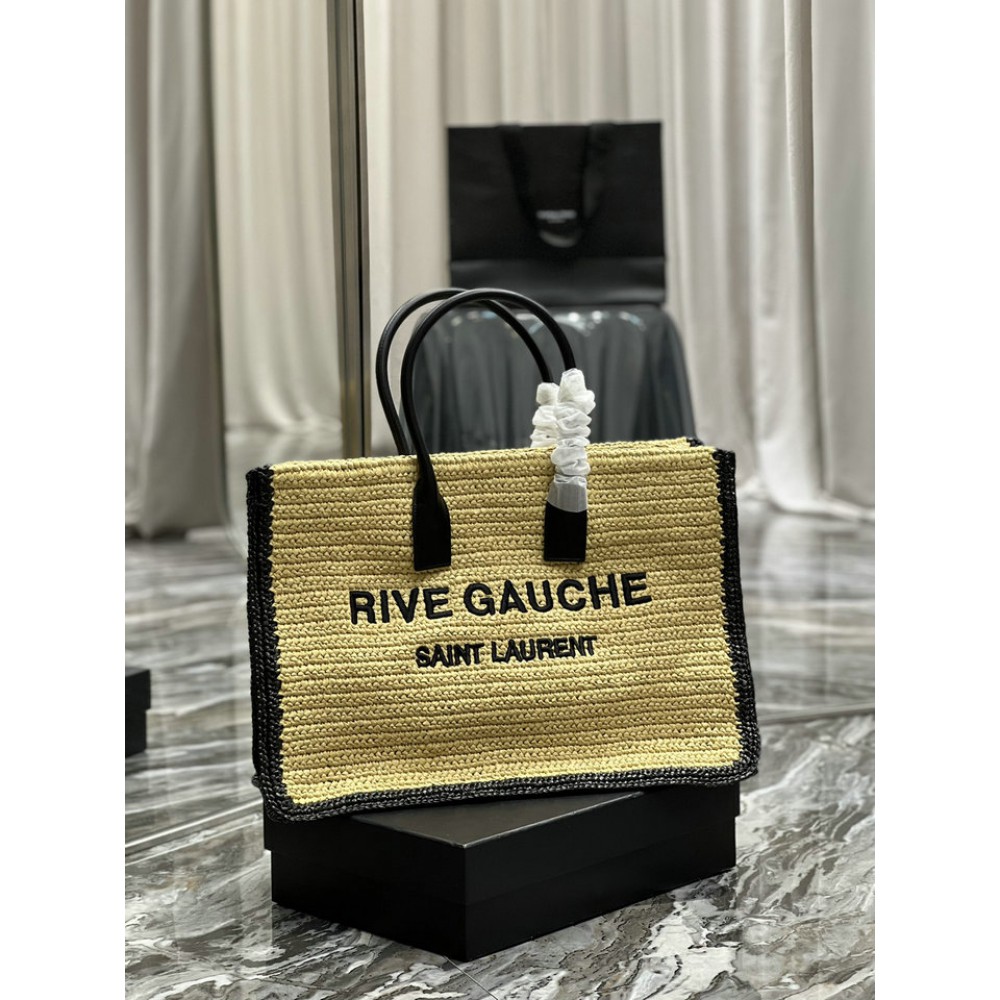 Ysl RIVE GAUCHE large tote bag raffia 48x36x16cm Bags