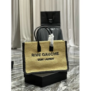 Ysl RIVE GAUCHE large tote bag raffia 48x36x16cm Bags