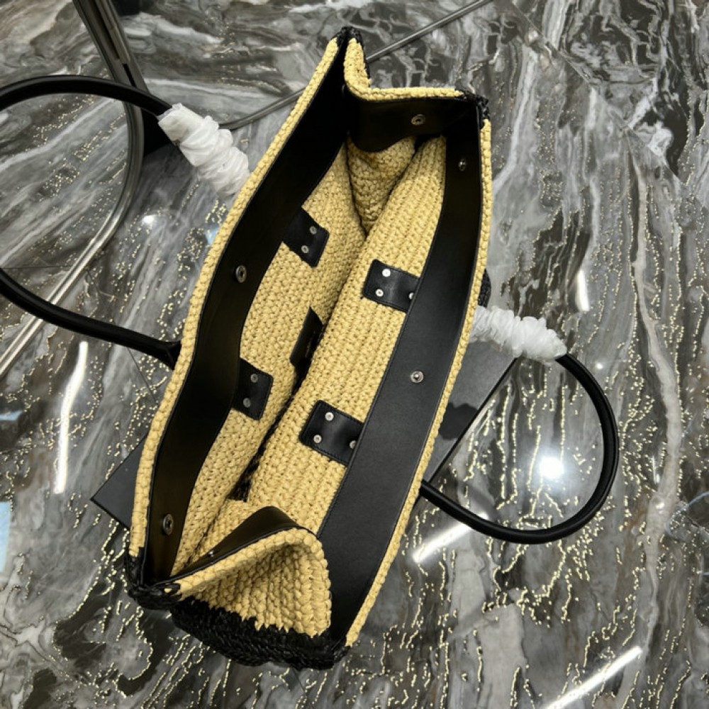 Ysl RIVE GAUCHE large tote bag raffia 48x36x16cm Bags