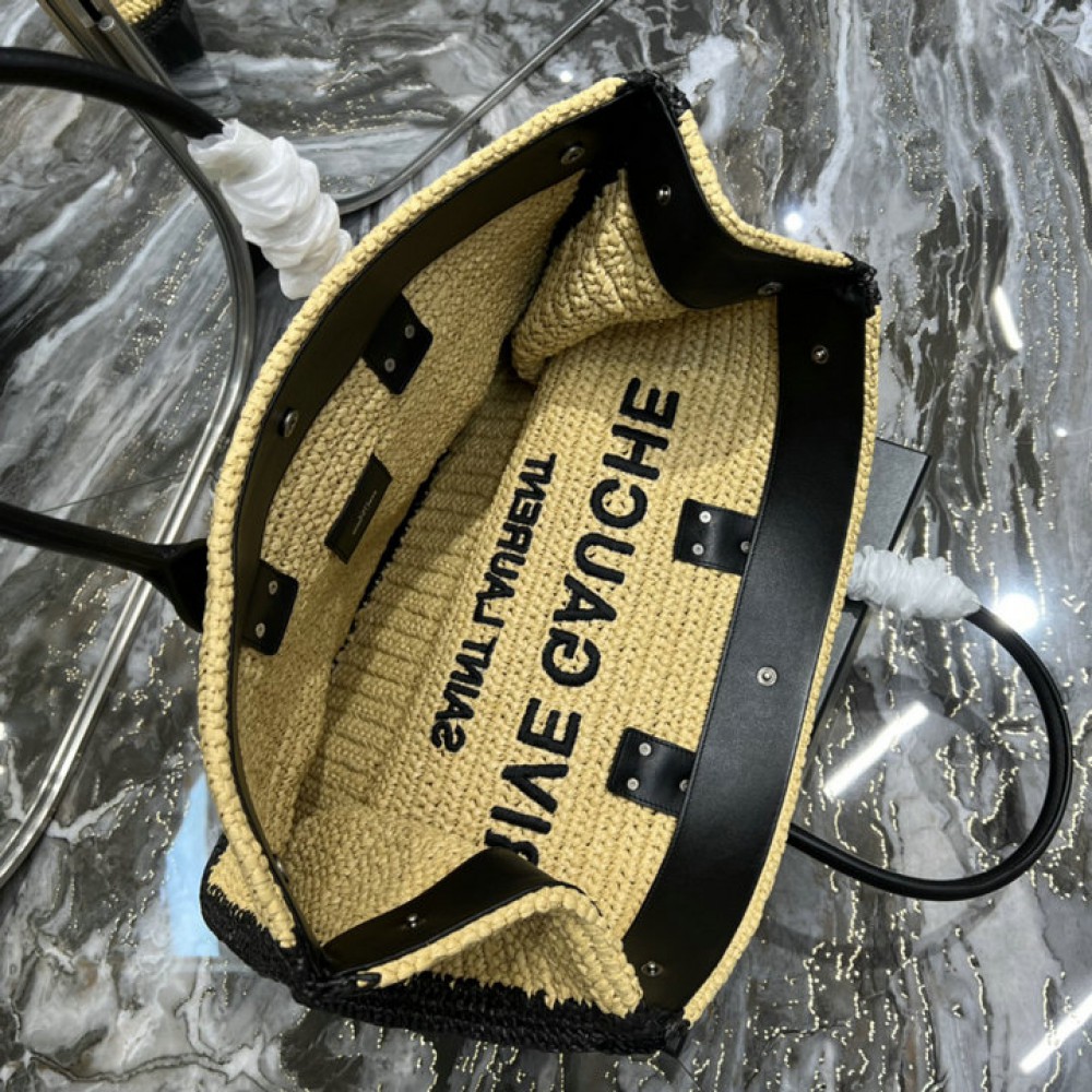 Ysl RIVE GAUCHE large tote bag raffia 48x36x16cm Bags