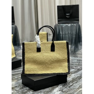 Ysl RIVE GAUCHE large tote bag raffia 48x36x16cm Bags
