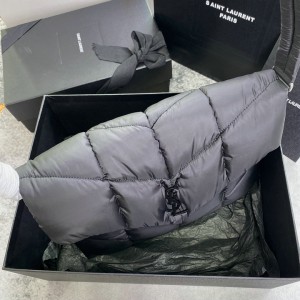 Ysl PUFFER MESSENGER BAG IN ECONYL REGENERATED NYLON 34x27x12cm 