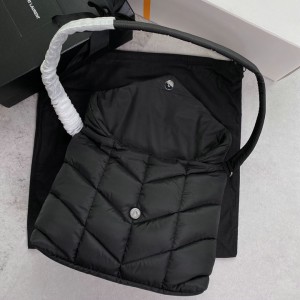 Ysl PUFFER MESSENGER BAG IN ECONYL REGENERATED NYLON 34x27x12cm 