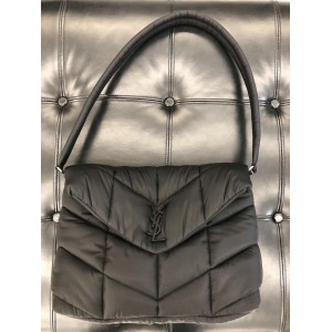 Ysl PUFFER MESSENGER BAG IN ECONYL REGENERATED NYLON 34x27x12cm 
