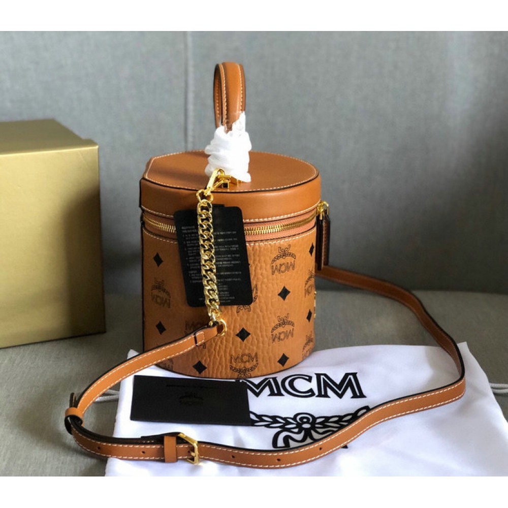 Mcm CYLINDER CROSSBODY IN VISETOS 16x16x14cm Bags
